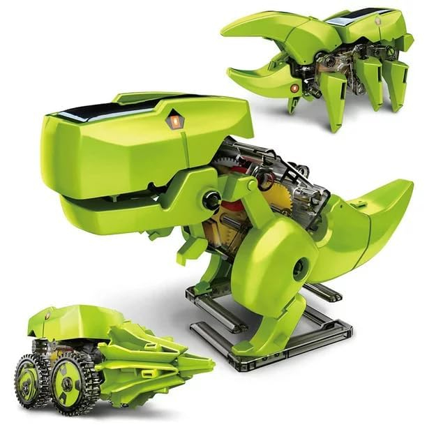 كت تعليمي لبناء ديناصور و 2 اشكال مختلفة تعمل على الطاقة الشمسية image