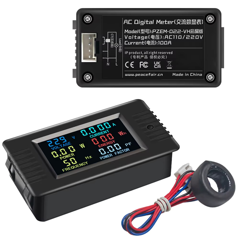 قارئ الفولتية والتيار والفولتية المتناوبة من 80 الى 280 فولت و 100 امبير مع ملف مفتوح image