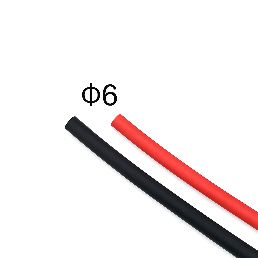 شرنك واير بطول متر باللونين الاحمر والاسود يستخدم لتغليف وعزل الاسلاك شرنك واير طول متر قطر 6 ملم image