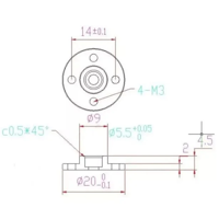 دسك المنيوم دائري يستخدم مع السيرفو في صناعة المفاصل والاجزاء المتحركة في الروبوتات image