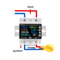 جوزة ذكية تويا 63 امبير مع شاشة كبيرة مع خاصية الحماية من الفوليتة العالية والواطئة مع تسرب الايرث وتحليل الاستهلاك وقياس الحرارة image