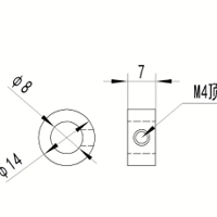 قفل شفت 8 ملم لون اسود image