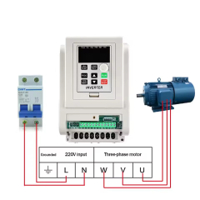 متحكم سرعة بمحركات الايسي 3 الطور من خلال فيس واحد بقدرة 350 واط image