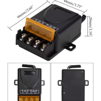ريموت كونترول مع مستلم مزود بريلي يمكن تشغيله بشكل مباشر للتحكم بتشغيل حمل 30 امبير image