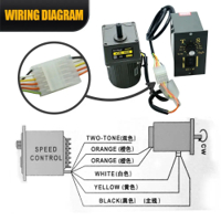 محرك ماطور اي سي حثي مع متحكم سرعة 25 واط image