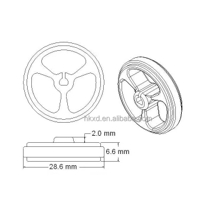 عجلة بلاستك مع اطار مطاط لمحركات ان 20ِ image