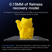 بيد زجاج للطابعات من شركة كريالتي حجم 235*235*4ملم image