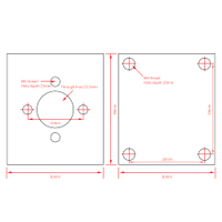 بلوك لتحويل الحركة الدائرية الى خطية باستعمال نت النحاس قطر 8ملم image