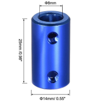 كوبلن ميكانيكي ثابت لربط شفتين قطر 8 ملم وقطر 8 ملم image
