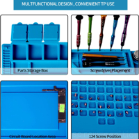 فرشة سليكون للصيانة للالكتروينات بحجم 30سم * 45 سم مع جيوب ومواضع تثبيت image