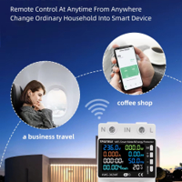 جوزة ذكية تويا 63 امبير مع شاشة كبيرة مع خاصية الحماية من الفوليتة العالية والواطئة مع تسرب الايرث وتحليل الاستهلاك وقياس الحرارة image