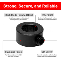 قفل شفت 8 ملم لون اسود image