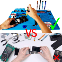 فرشة سليكون للصيانة للالكتروينات بحجم 30سم * 45 سم مع جيوب ومواضع تثبيت image