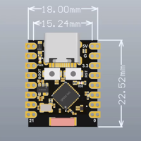 لوحة تطوير ESP32C3 Super Mini هي حل صغير وقوي لإنترنت الأشياء مع دعم WiFi و Bluetooth 5.0 وواجهات متعددة، مثالية للمشاريع المدمجة والذكية. image