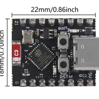 لوحة تطوير ESP32C3 Super Mini هي حل صغير وقوي لإنترنت الأشياء مع دعم WiFi و Bluetooth 5.0 وواجهات متعددة، مثالية للمشاريع المدمجة والذكية. image