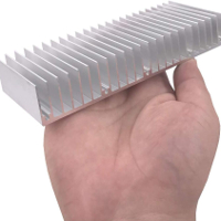 مشتت حراري هيت سنك من مادة الالمنيوم بابعاد 6سم*15سم*2.5سم يستخدم لجميع تطبيقات تشتيت الحرارة والتبريد من مجهزات القدرة والانارة الليد والتبريد بطرق البلتير الخ image