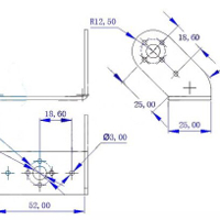 براكيت المنيوم شكل يوم مائل اللون الاسود image