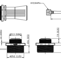 متحسس مسافة التراسونك صناعي مسافة 750 سم و يعمل ببروتوكول ار اس 485 image