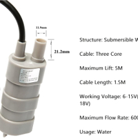 مضخة غاطسة تعمل على 12 فولت و تدفع 600 لتر بالساعة بارتفاع 5 image