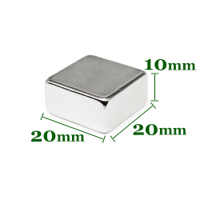 مغناطيس نيودميوم مربع حجم 20*20*10 ملم image