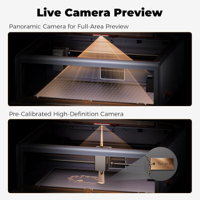 ماكنة ليزر للنقش والقطع موديل اي 1 من شركة كريالتي بقدرة 10 واط image