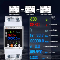 جوزة ذكية تويا 63 امبير مع شاشة كبيرة مع خاصية الحماية من الفوليتة العالية والواطئة مع تسرب الايرث وتحليل الاستهلاك image