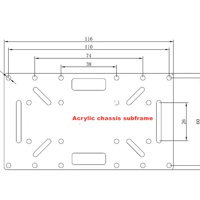 فريم سيارة ثنائة العجلة ألمنيوم ذاتية التوازن مزوّد بمحرك تيار مستمر مع علبة تروس وحساس إنكودر image