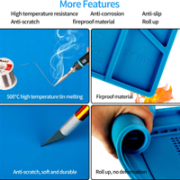 فرشة سليكون للصيانة للالكتروينات بحجم 30سم * 45 سم مع جيوب ومواضع تثبيت image