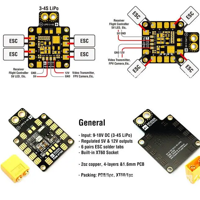 بورد لتوزيع القدرة من مصدر بطارية ليثيوم بوليمر وفولتيات وتجهيز الفولتيات 5 و 12 فولت مع منفذ اكس تي 60 للربط بالبطارية مباشرة image