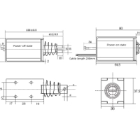 قفل كهربائي 12 فولت بقوة 74 نيوتن image