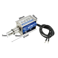 سولينويد للسحب والدفع 12فولت 10ملم 6نيوتن image