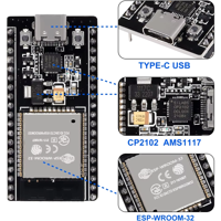 بورد اي اس بي 32 ذو 38 بن مع منفذ تايب سي وايسي مبرمجة نوع سي بي 2102 image