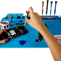 فرشة سليكون للصيانة للالكتروينات بحجم 30سم * 45 سم مع جيوب ومواضع تثبيت image