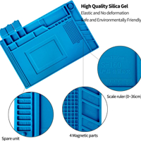 فرشة سليكون للصيانة للالكتروينات بحجم 30سم * 45 سم مع جيوب ومواضع تثبيت image